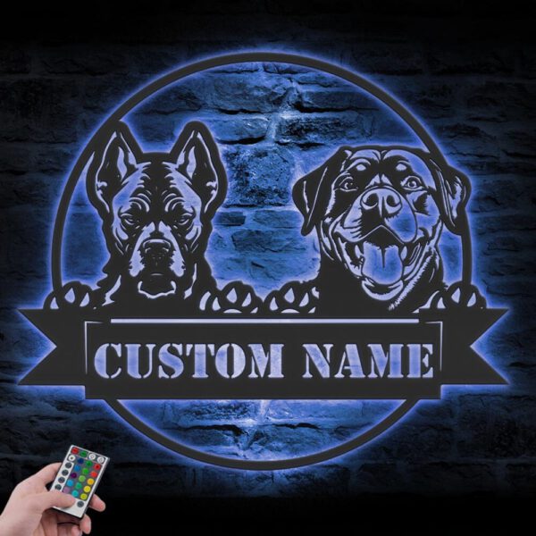 Custom-American-Pit-Bull-Terrier-And-Rottweiler-Metal-Wall-Art-LED-Light_7