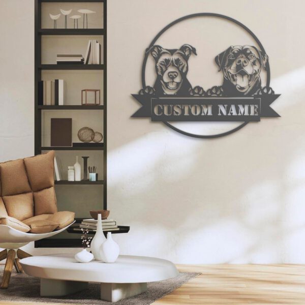 Custom-American-Staffordshire-Terrier-And-Rottweiler-Metal-Wall-Art-LED-Light_3