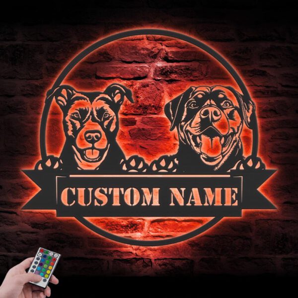 Custom-American-Staffordshire-Terrier-And-Rottweiler-Metal-Wall-Art-LED-Light_6