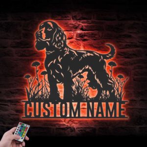 Custom-American-Water-Spaniel-Metal-Wall-Art-LED-Light_2