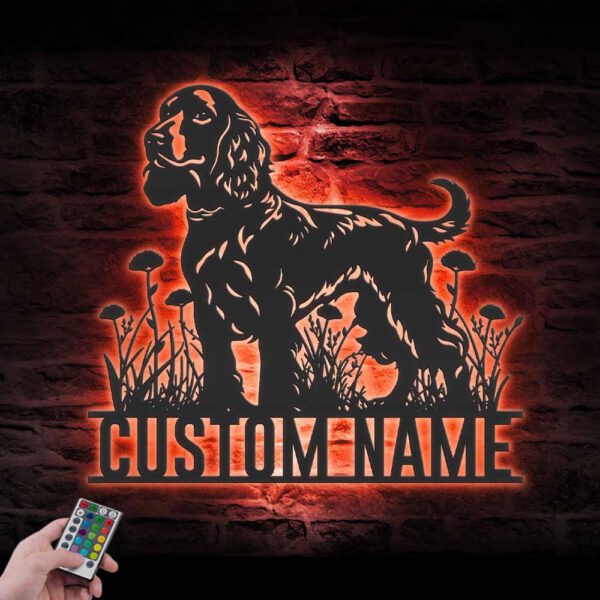 Custom-American-Water-Spaniel-Metal-Wall-Art-LED-Light_2