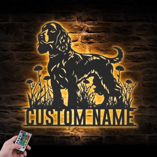 Custom-American-Water-Spaniel-Metal-Wall-Art-LED-Light_4