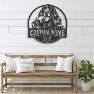 Custom-American-Water-Spaniel-Thirsty-Beer-Pub-Metal-Wall-Art-LED-Light_1