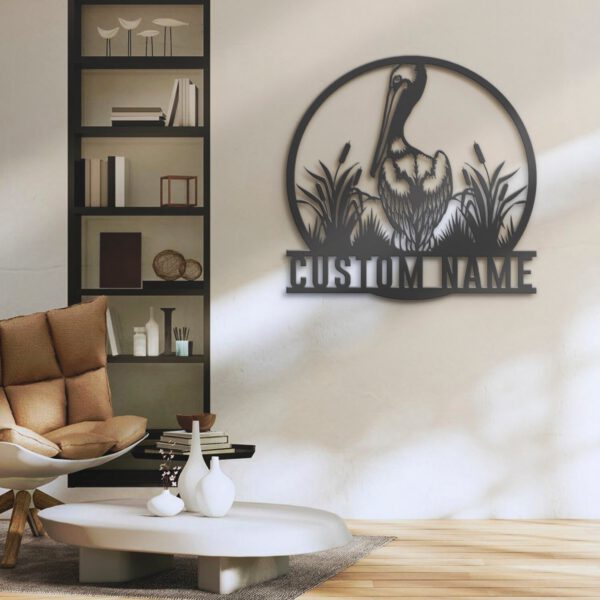 Custom-American-White-Pelican-Metal-Wall-Art-LED-Light-6