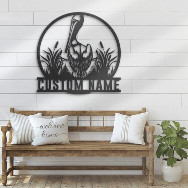 Custom-American-White-Pelican-Metal-Wall-Art-LED-Light-7