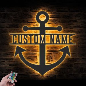 Custom-Anchor-Metal-Wall-Art-LED-Light-3