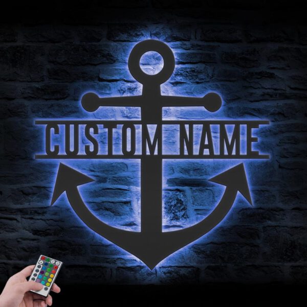 Custom-Anchor-Metal-Wall-Art-LED-Light-4