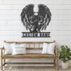 Custom-Angel-Soldier-Kneeling-Praying-At-Memorial-Cross-Metal-Wall-Art-Led-Light-3