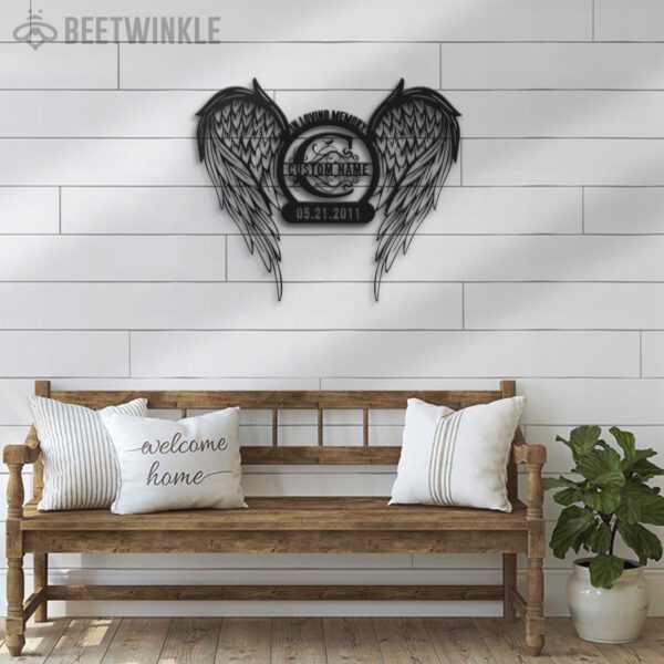 Custom-Angel-Wings-Name-Date-Metal-Wall-Art-LED-Light-10