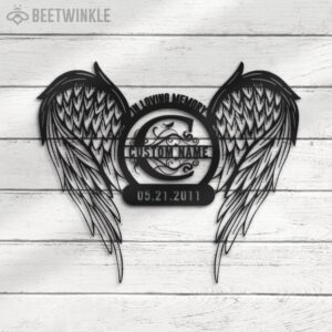 Custom-Angel-Wings-Name-Date-Metal-Wall-Art-LED-Light-11