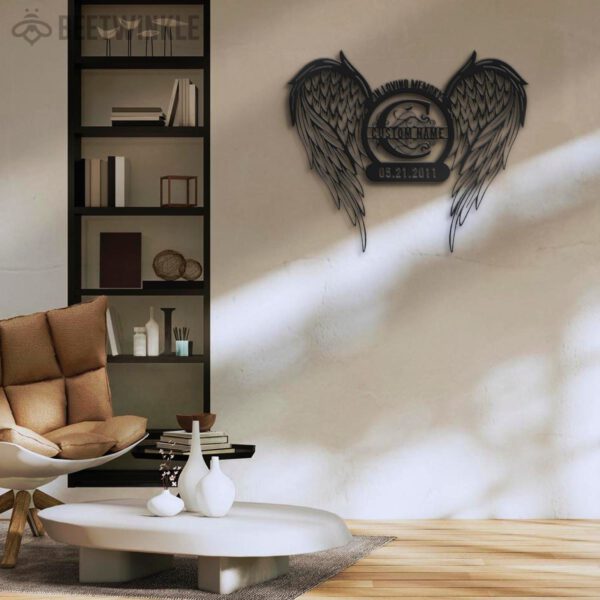 Custom-Angel-Wings-Name-Date-Metal-Wall-Art-LED-Light-15