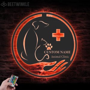 Custom-Animal-Clinic-Metal-Wall-Art-LED-Light_2-1