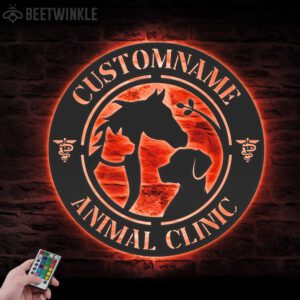 Custom-Animal-Clinic-Metal-Wall-Art-LED-Light_2