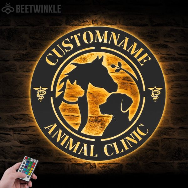 Custom-Animal-Clinic-Metal-Wall-Art-LED-Light_7