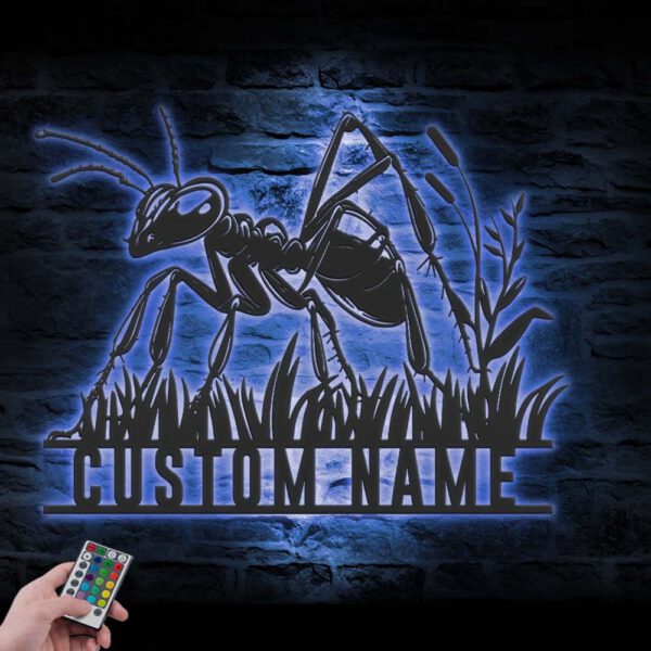 Custom-Ant-Metal-Wall-Art-LED-Light-2