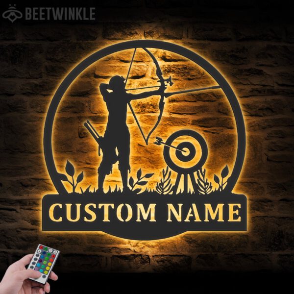 Custom-Archery-Metal-Wall-Art-LED-Light-3