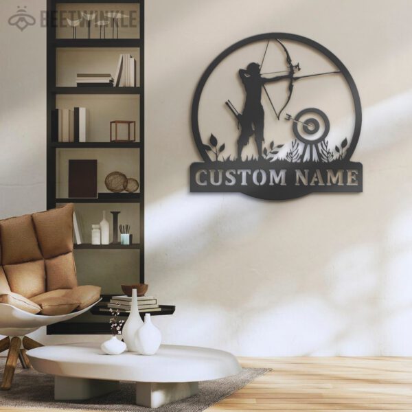 Custom-Archery-Metal-Wall-Art-LED-Light