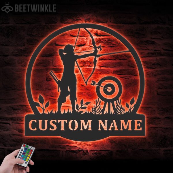 Custom-Archery-Metal-Wall-Art-LED-Light-7