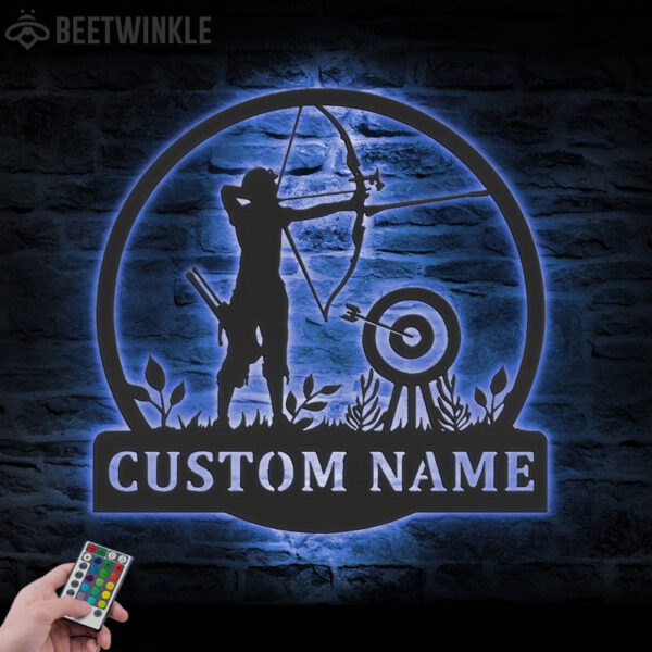 Custom-Archery-Metal-Wall-Art-LED-Light-8