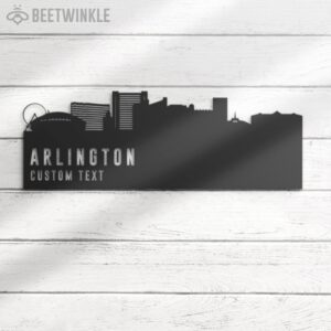 Custom-Arlington-Skyline-Metal-Wall-Art-LED-Light-2