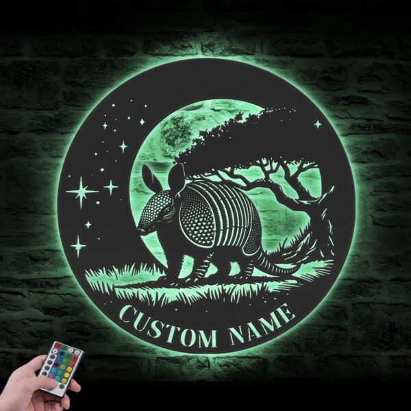 Custom-Armadillo-Metal-Wall-Art-LED-Light-5-1