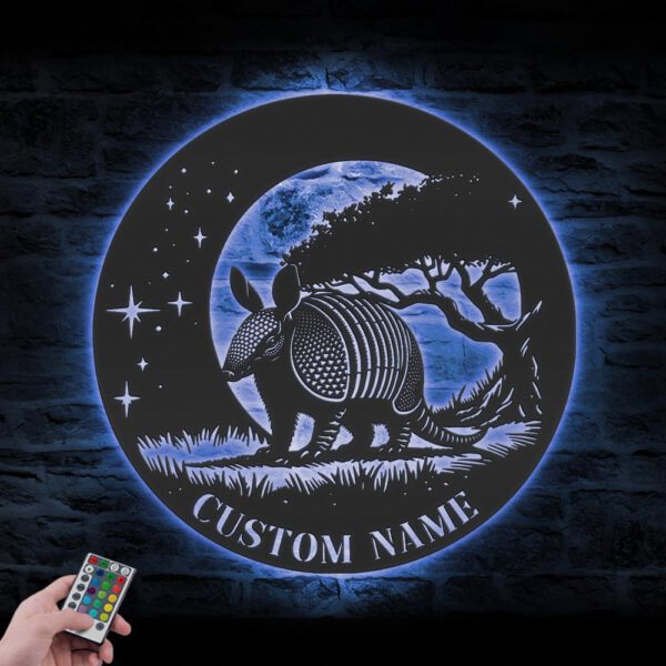 Custom-Armadillo-Metal-Wall-Art-LED-Light-7-1