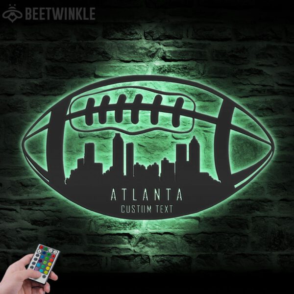 Custom-Atlanta-Skyline-American-Football-Metal-Wall-Art-LED-Light-6