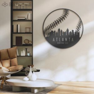 Custom-Atlanta-Skyline-Baseball-Metal-Wall-Art-LED-Light-2