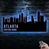 Custom-Atlanta-Skyline-Metal-Wall-Art-LED-Light-2