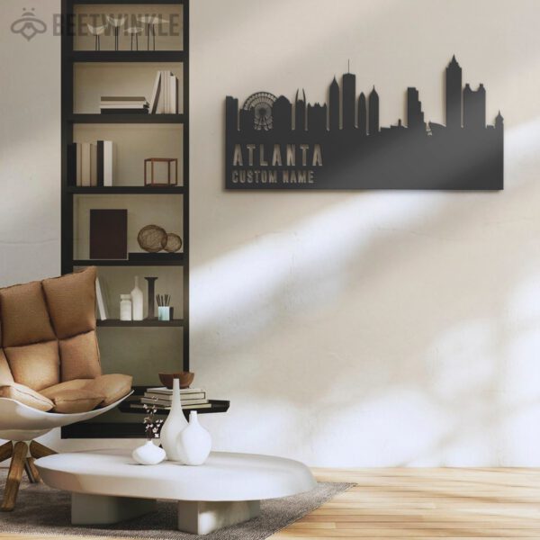 Custom-Atlanta-Skyline-Metal-Wall-Art-LED-Light-4