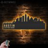 Custom-Austin-Skyline-Metal-Wall-Art-LED-Light-4