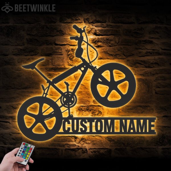 Custom-BMX-Bike-Metal-Wall-Art-LED-Light-2