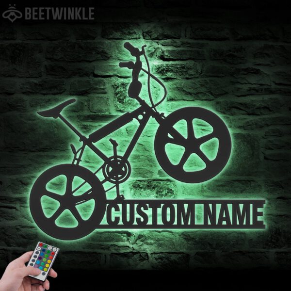 Custom-BMX-Bike-Metal-Wall-Art-LED-Light