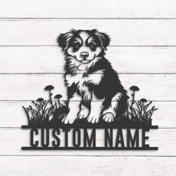 Custom-Baby-Australian-Shepherd-Metal-Wall-Art-LED_1