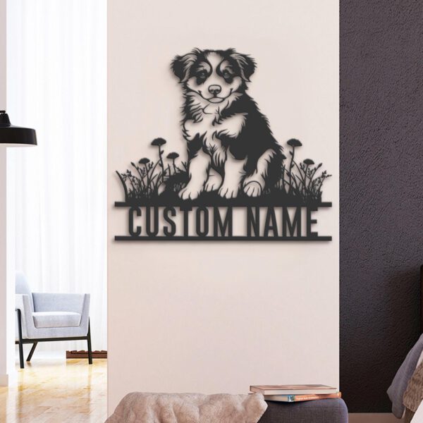 Custom-Baby-Australian-Shepherd-Metal-Wall-Art-LED_2