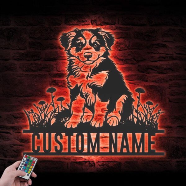 Custom-Baby-Australian-Shepherd-Metal-Wall-Art-LED_7