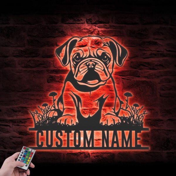 Custom-Baby-Bulldog-Metal-Wall-Art-LED_8