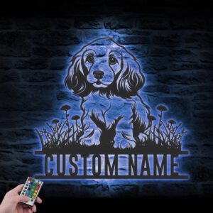 Custom-Baby-Cocker-Spaniel-Metal-Wall-Art-LED-Light_1