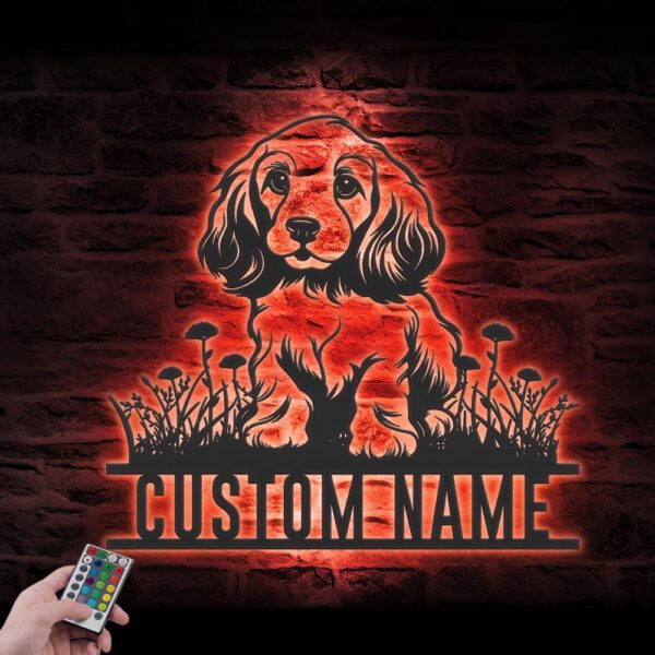 Custom-Baby-Cocker-Spaniel-Metal-Wall-Art-LED-Light_7