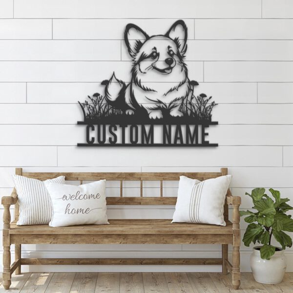 Custom-Baby-Corgi-Metal-Wall-Art-LED_2