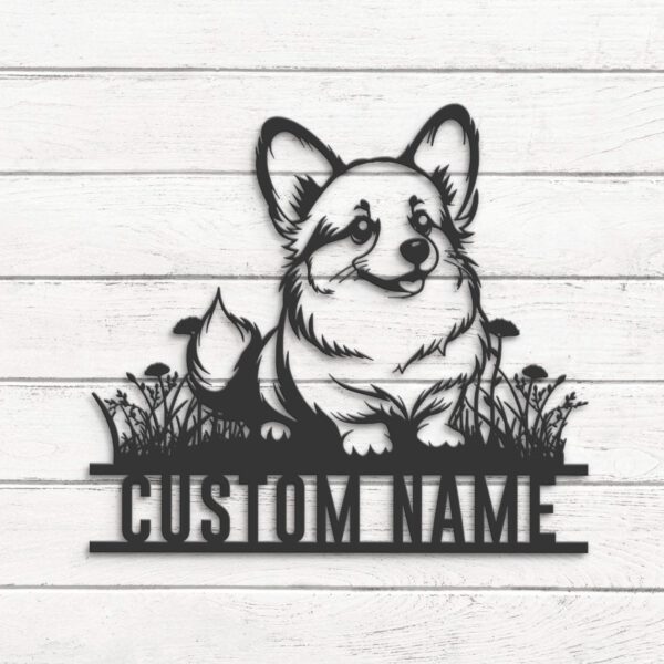 Custom-Baby-Corgi-Metal-Wall-Art-LED_6