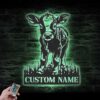 Custom-Baby-Cow-Farmhouse-Metal-Wall-Art-LED-Light-2