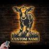 Custom-Baby-Cow-Farmhouse-Metal-Wall-Art-LED-Light-6