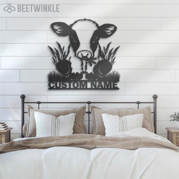 Custom-Baby-Dairy-Cow-Farmhouse-Metal-Wall-Art-LED-Light-8