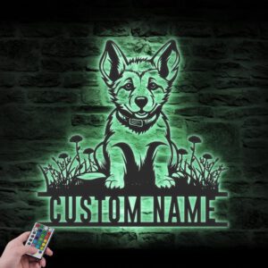 Custom-Baby-GSD-German-Shepherd-Metal-Wall-Art-LED-Light_2