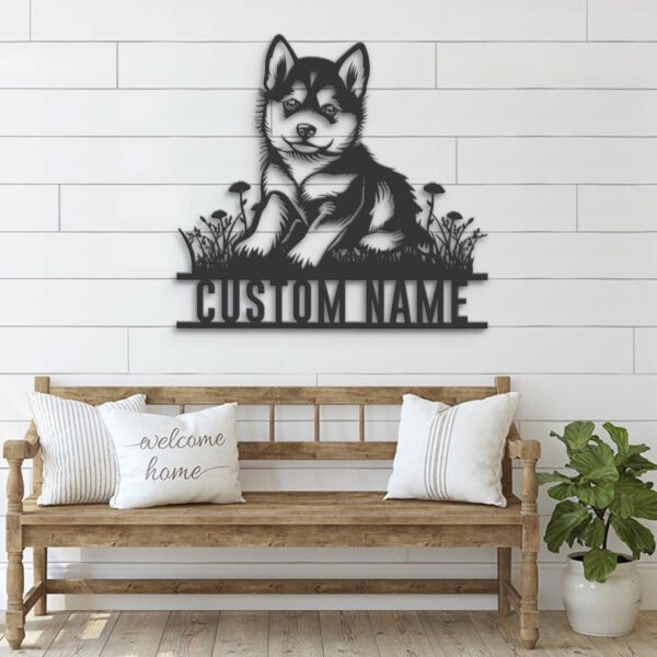 Custom-Baby-Husky-Metal-Wall-Art-LED-Light_3