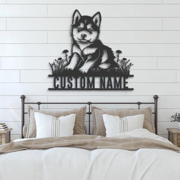 Custom-Baby-Husky-Metal-Wall-Art-LED-Light_4