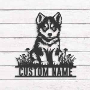 Custom-Baby-Siberian-Husky-Metal-Wall-Art-LED-Light_1