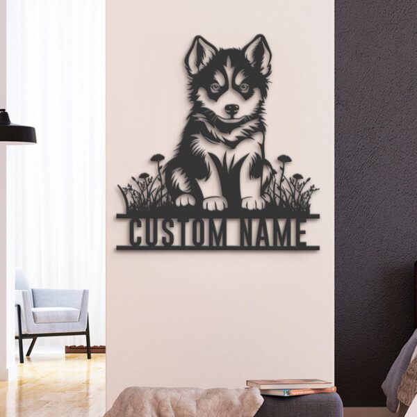 Custom-Baby-Siberian-Husky-Metal-Wall-Art-LED-Light_7