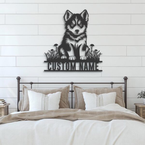 Custom-Baby-Siberian-Husky-Metal-Wall-Art-LED-Light_8